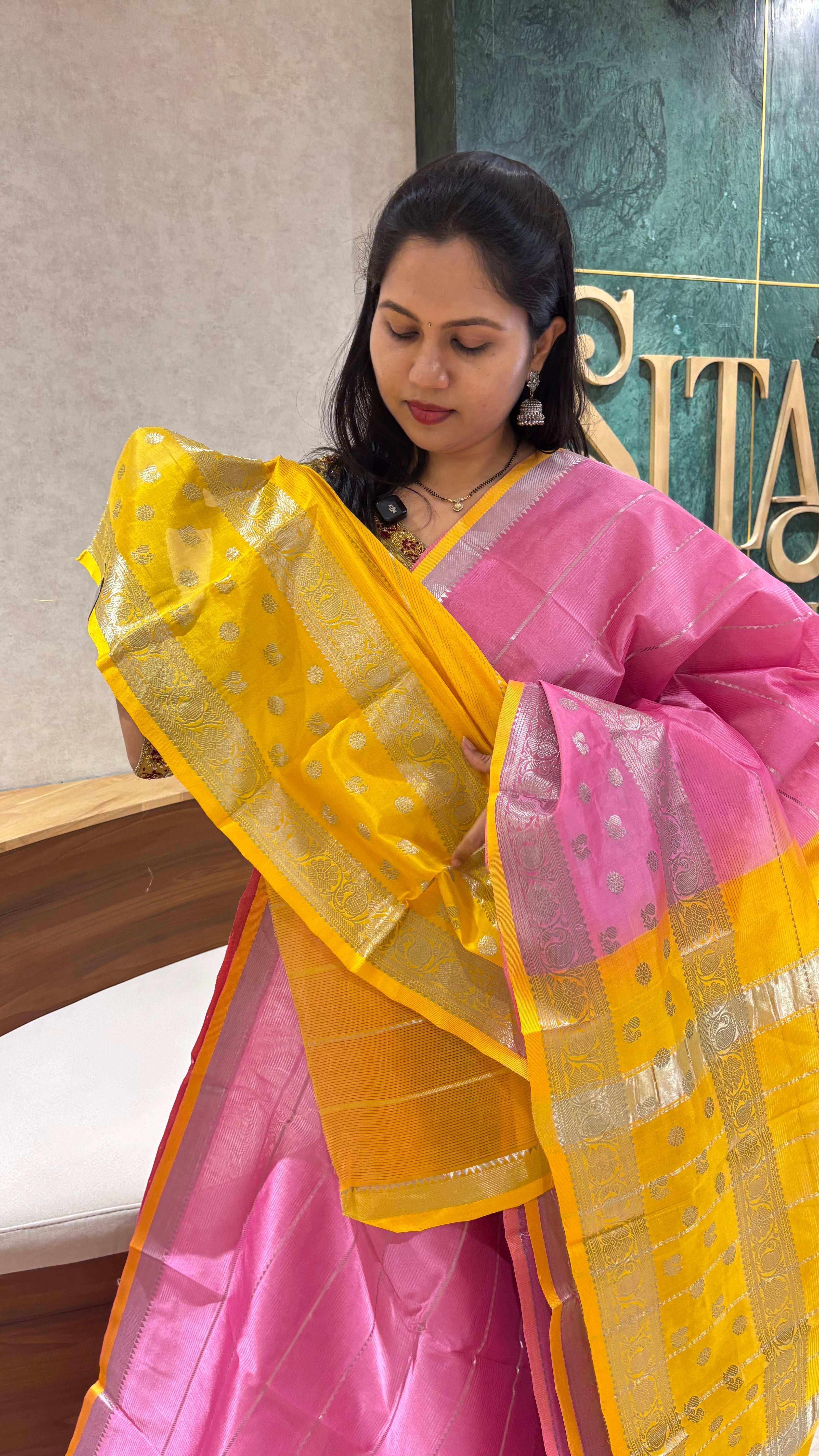 Handloom mangalagiri Pattupink