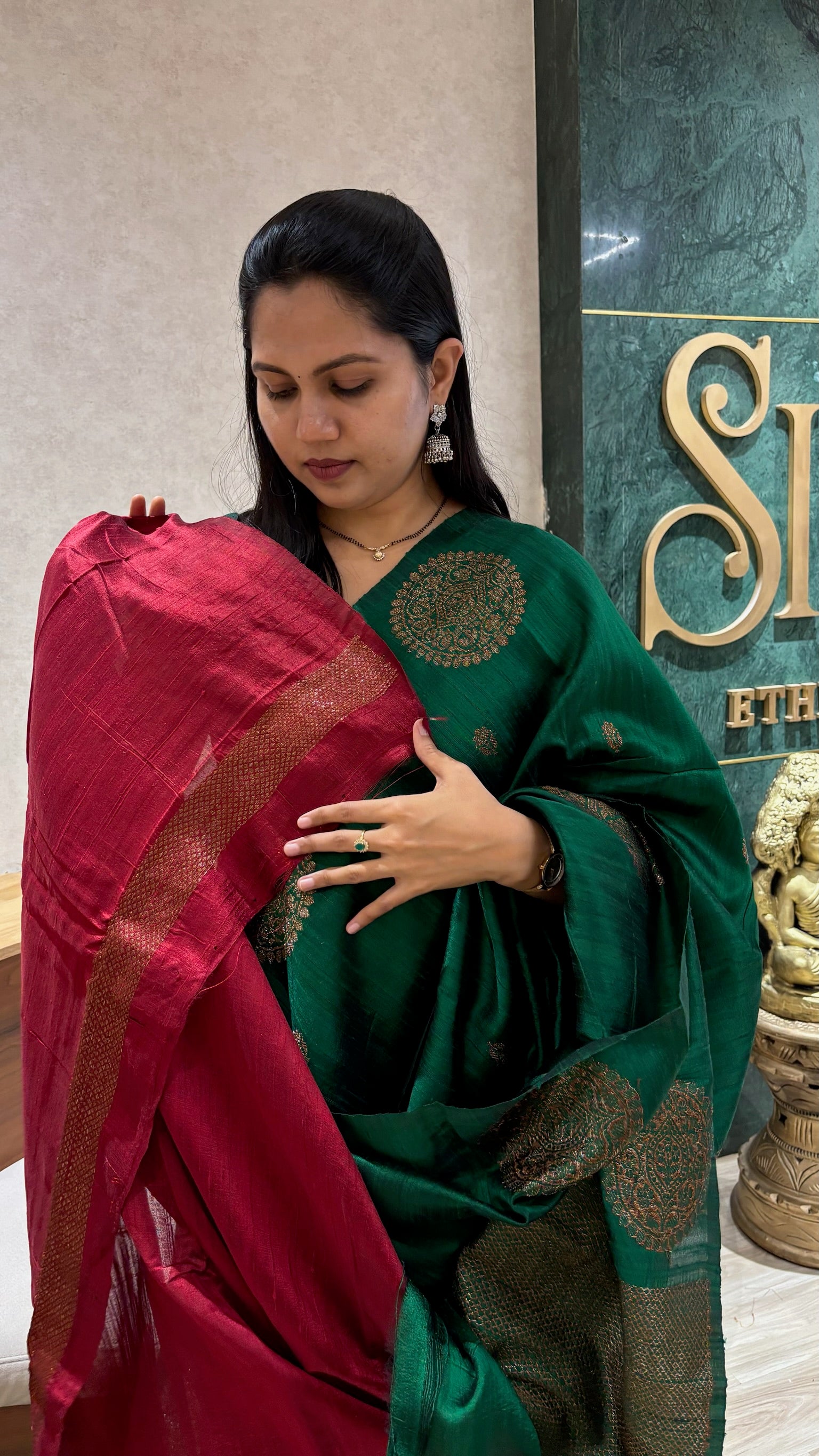 Handloom raw silk saree