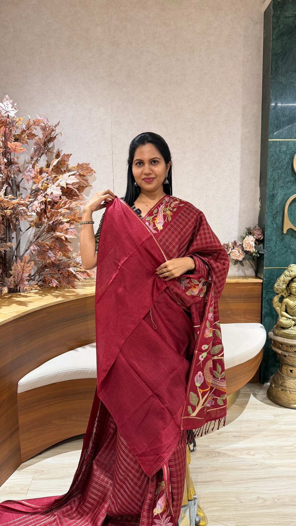 Tussar embroidery