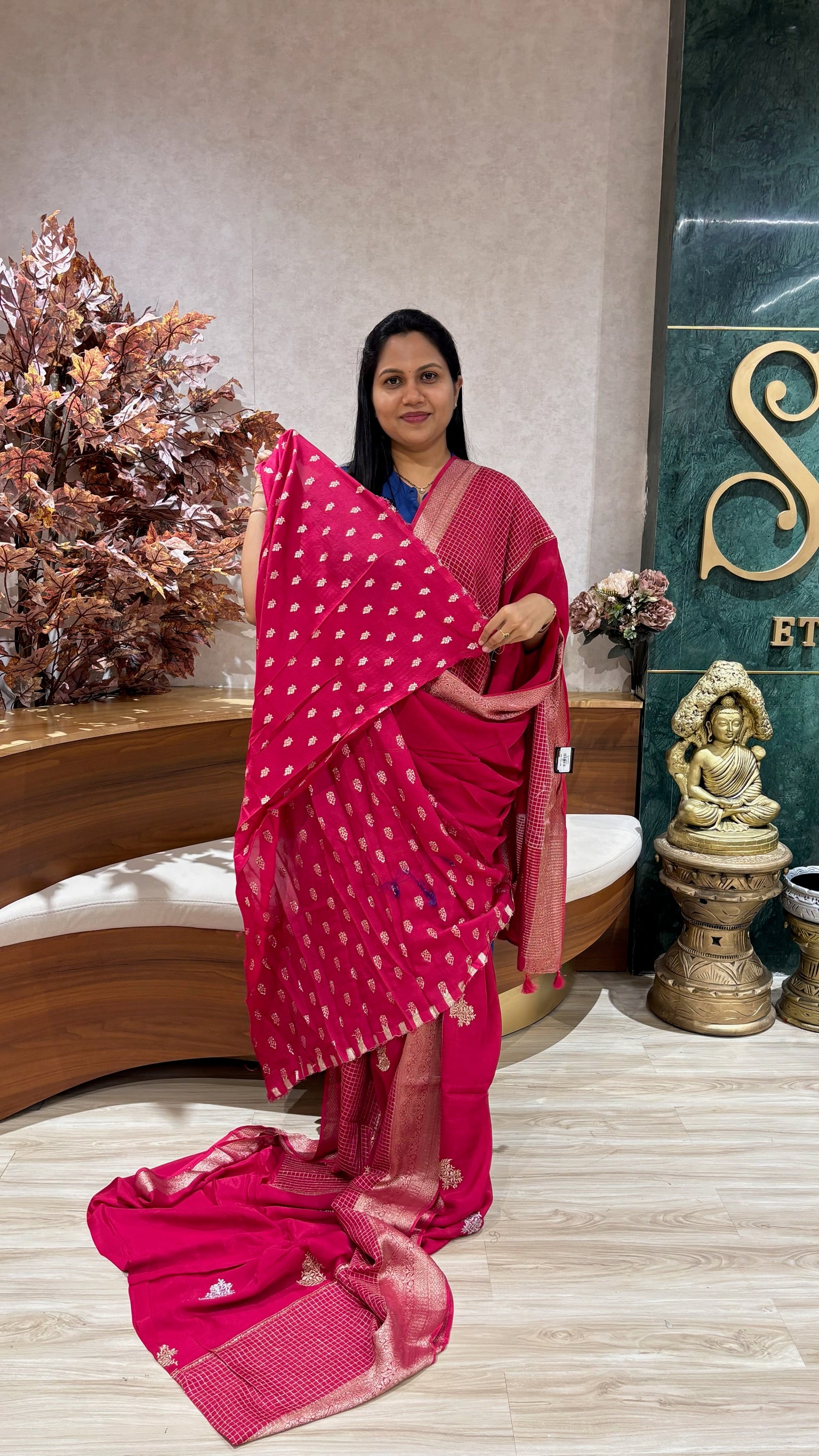 Chiffon  weaving pink