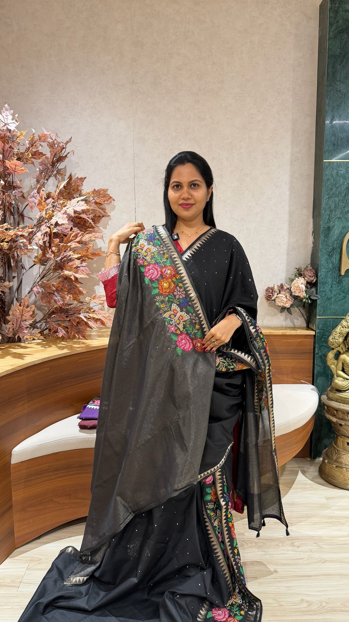 Tussar embroidery