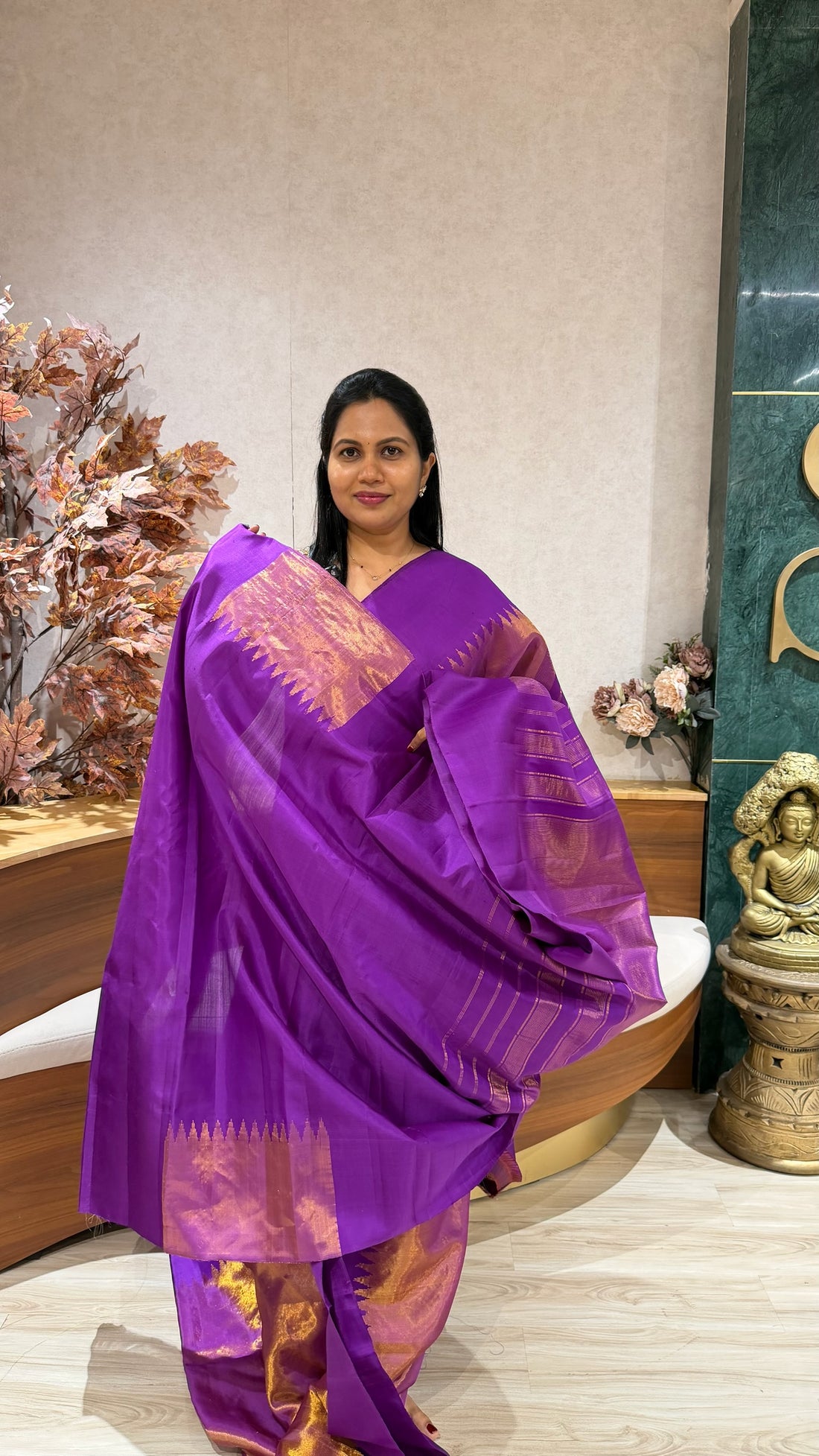 Handloom Gadwal Tissue border