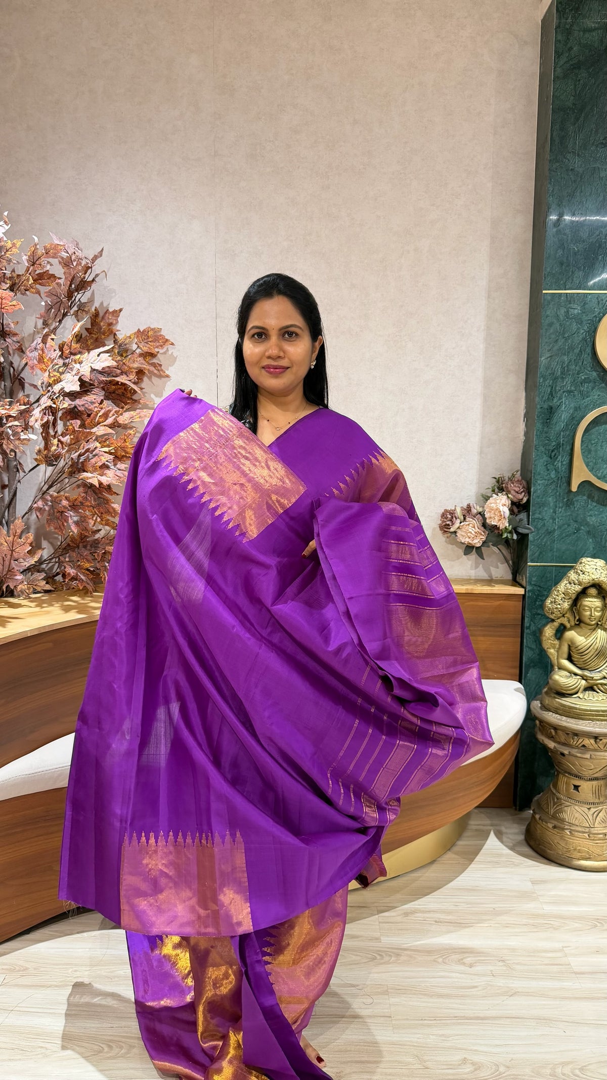 Handloom Gadwal Tissue border