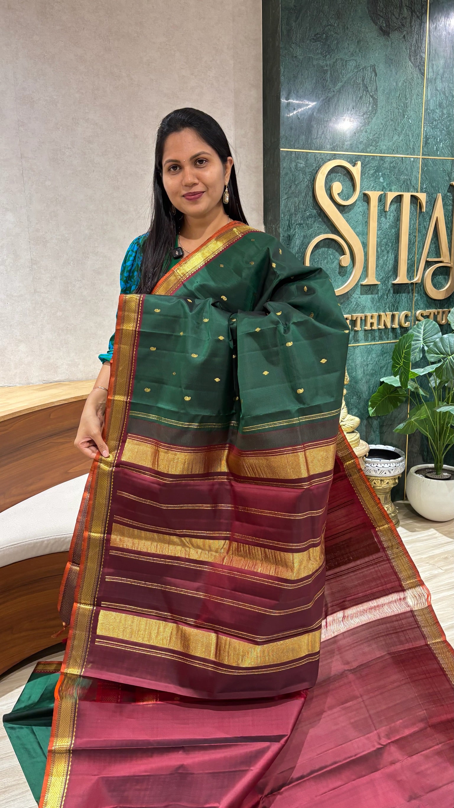 Small border Handloom Kanchi pattu