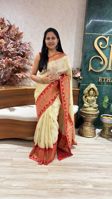 Viscose tissue georgette half white