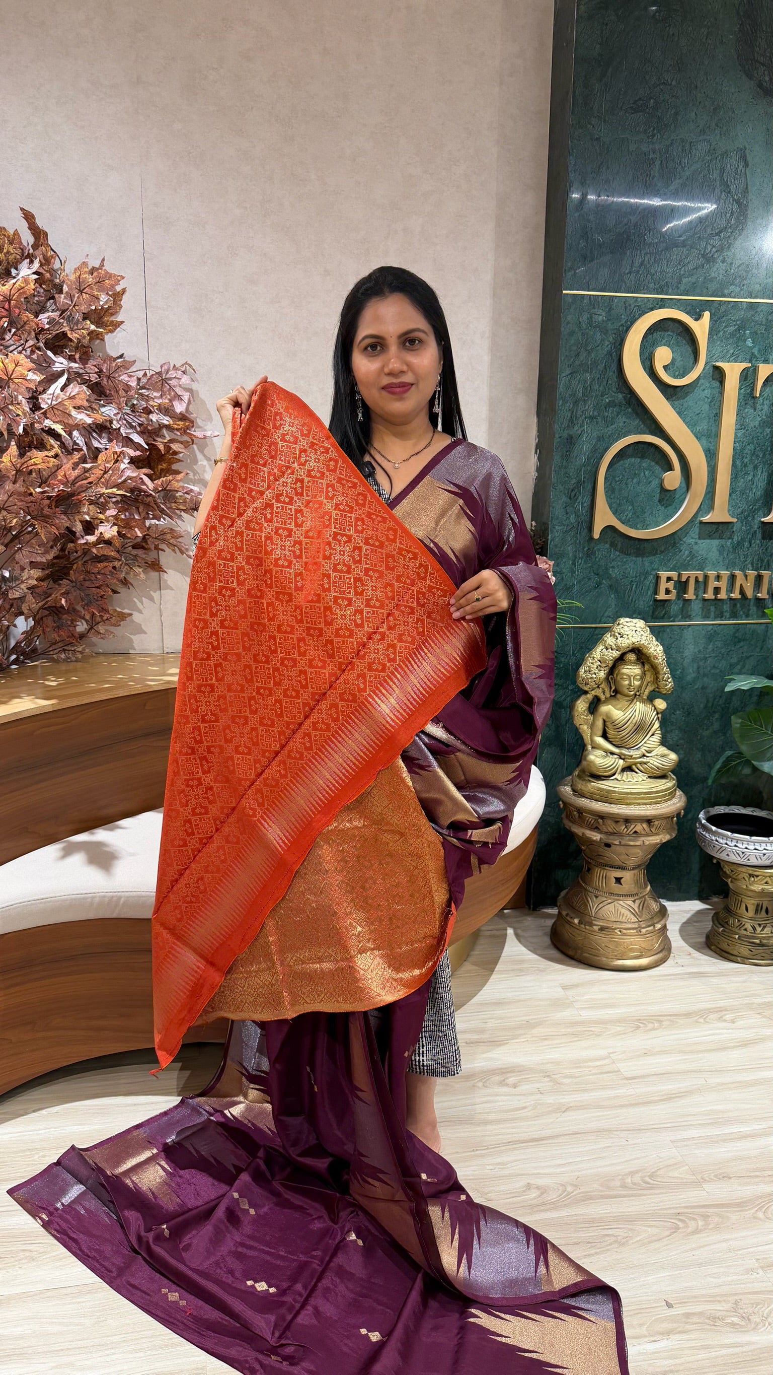 Russian silk temple border