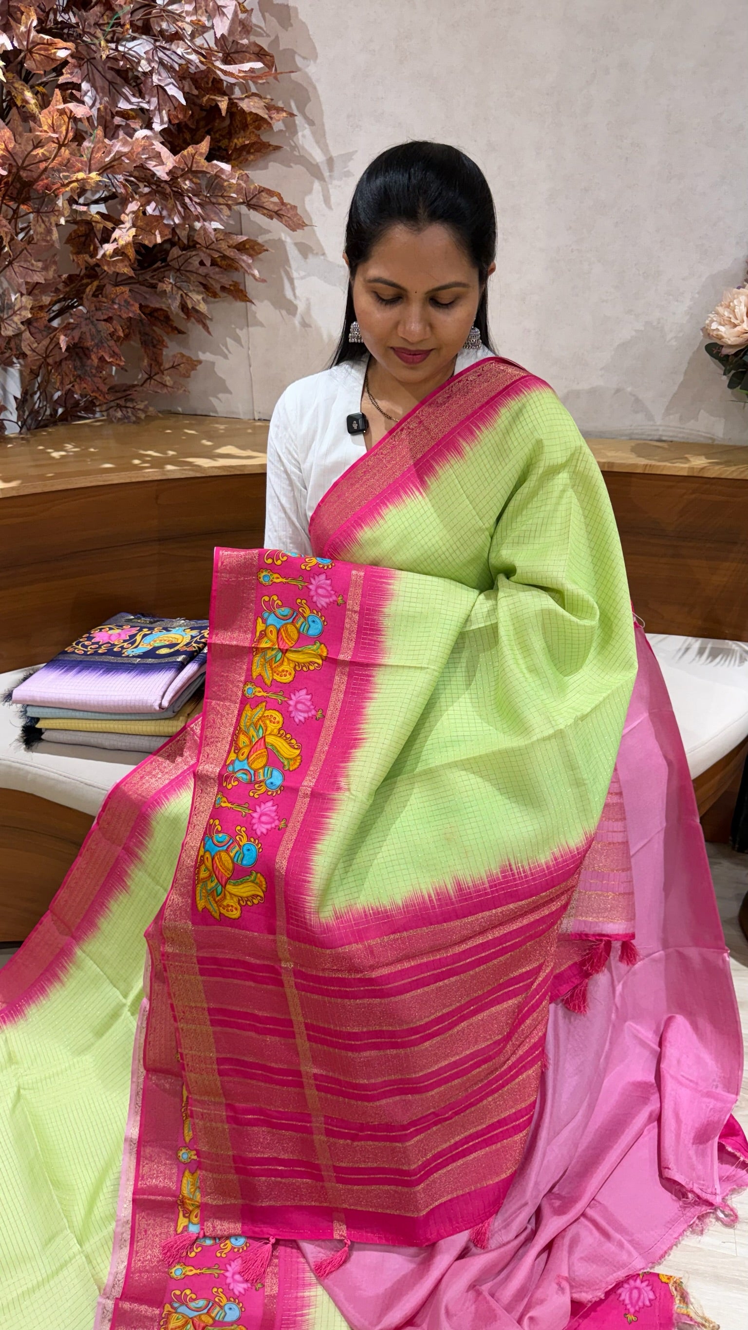 Vintage checks Tanjore print