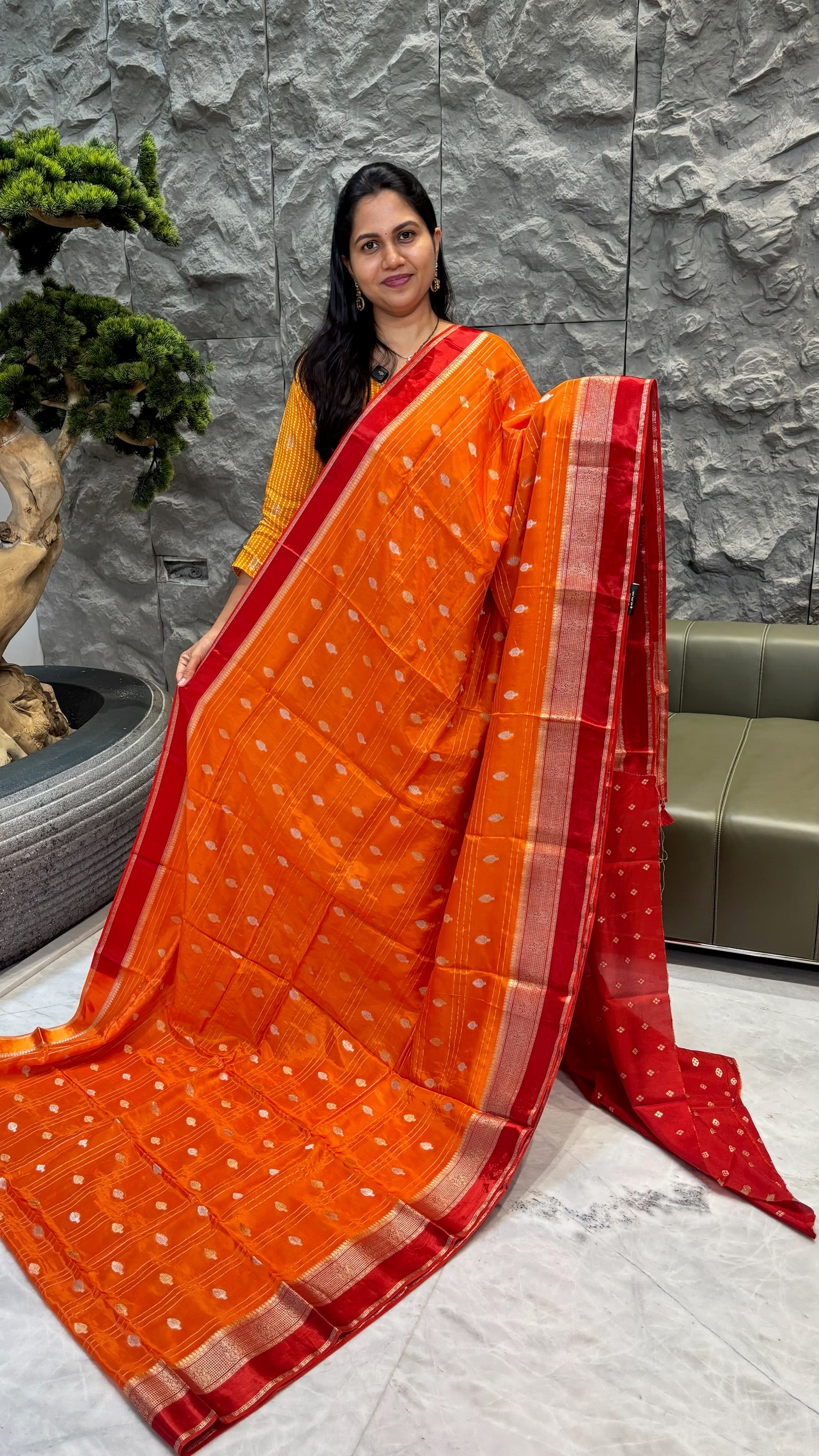 Viscose silk orange