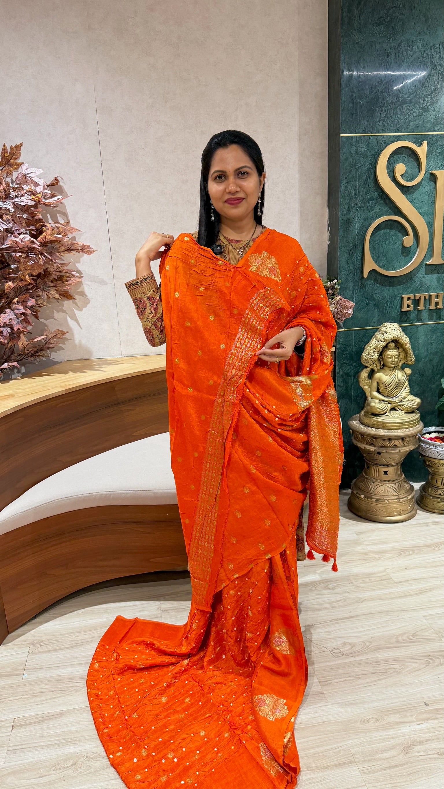 Chinon silk bandhini