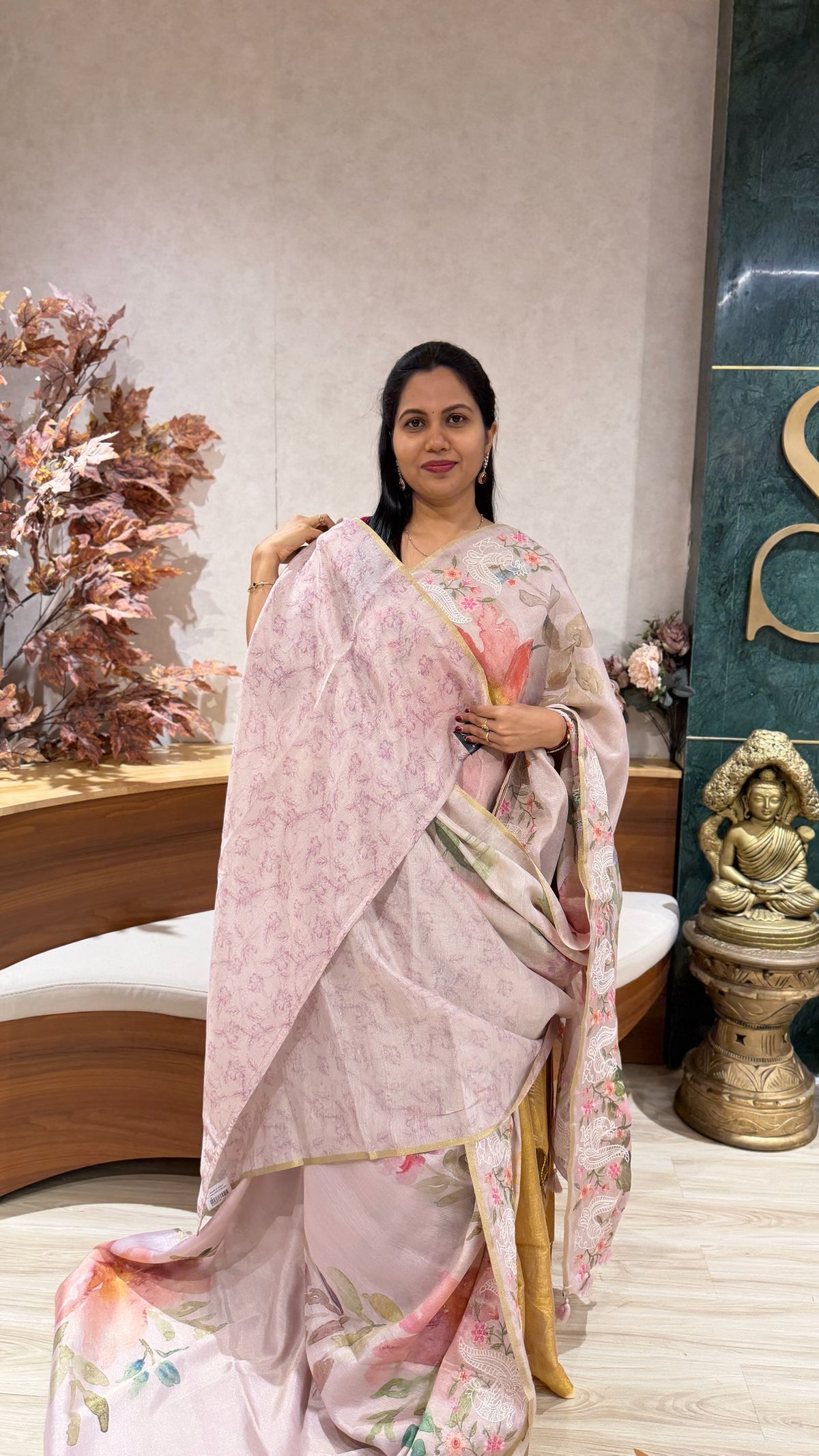 Linen tissue work onion pink