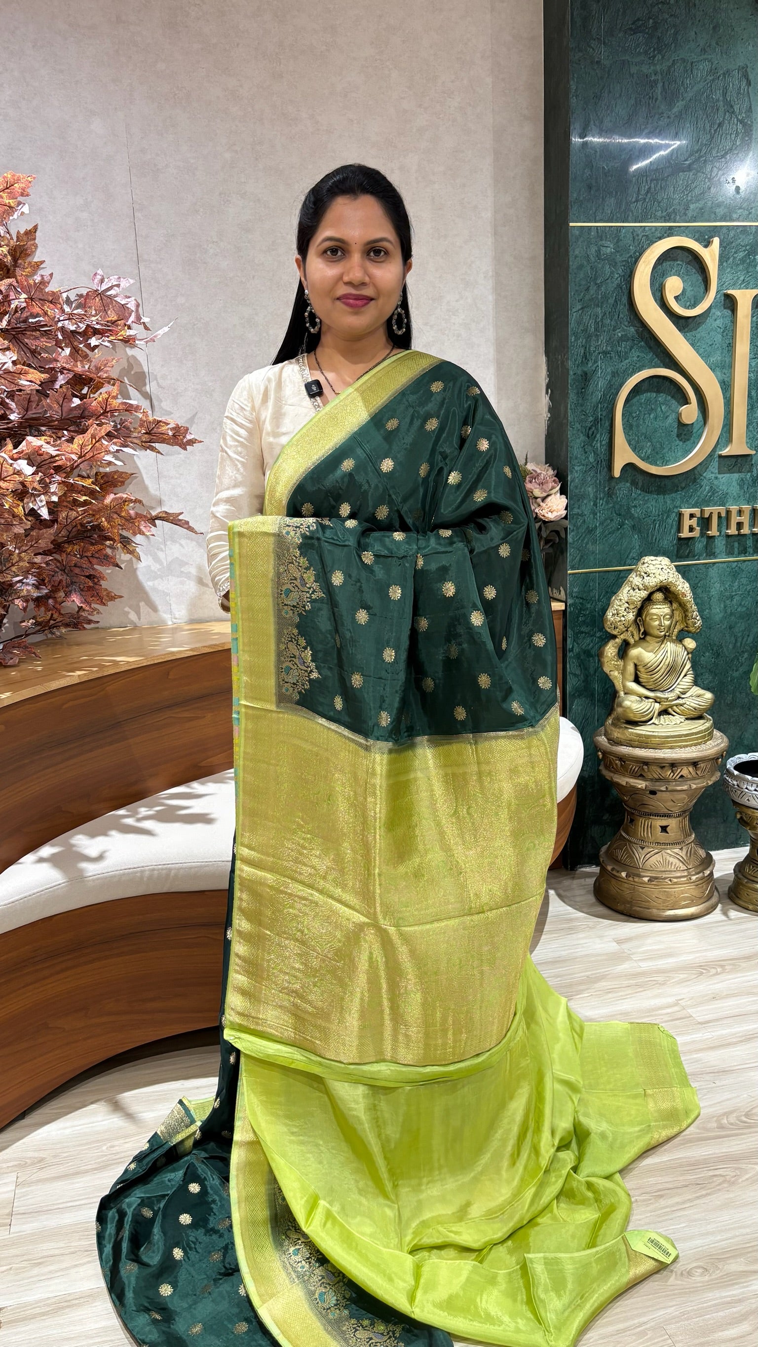 Ho crepe silk green