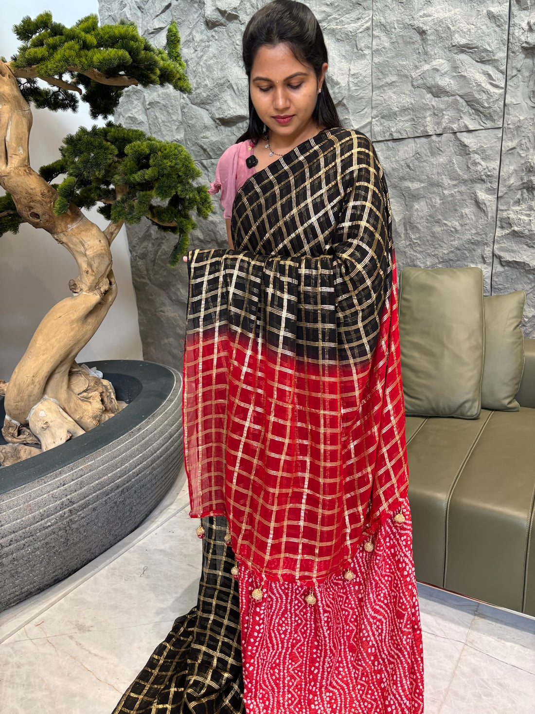 Pure chiffon checks