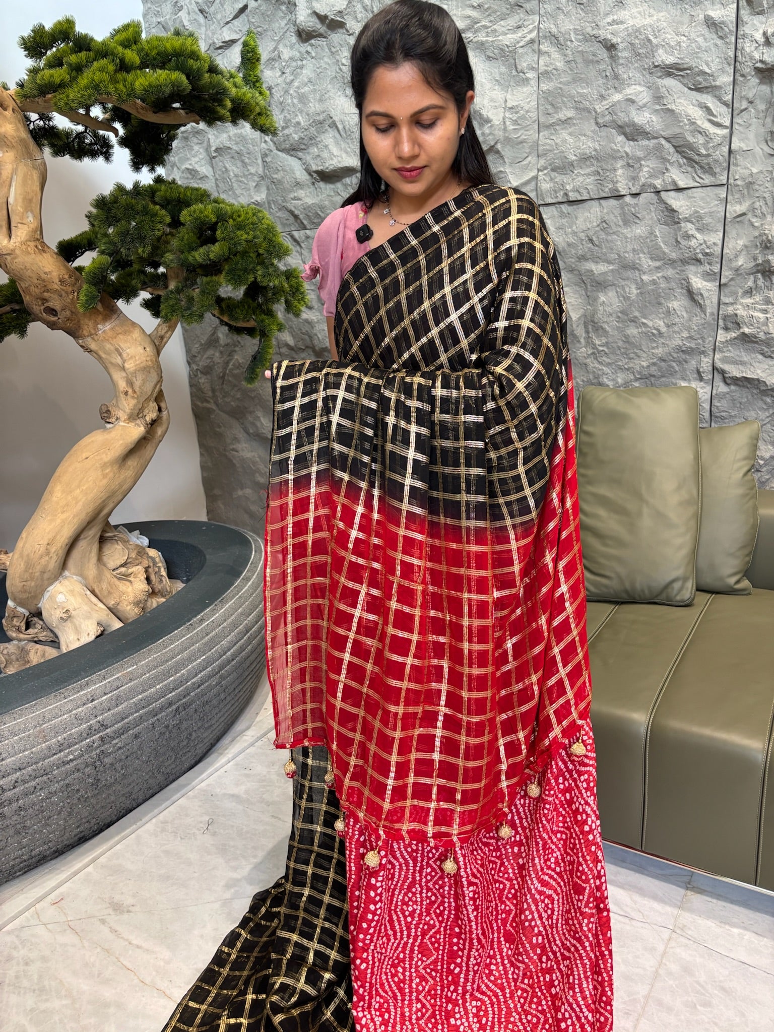 Pure chiffon checks