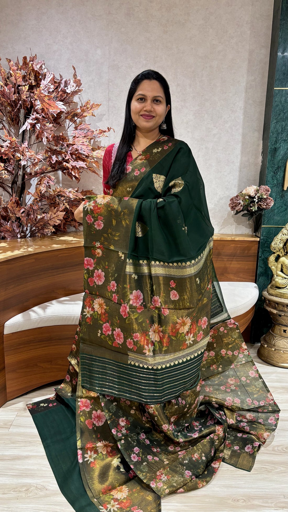 Designer kora tissue saree