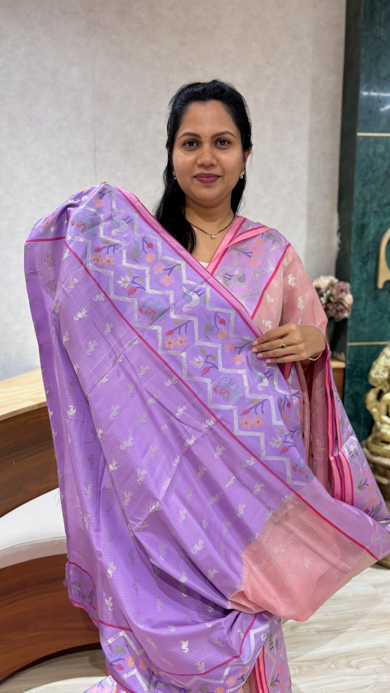 Kota saree peach