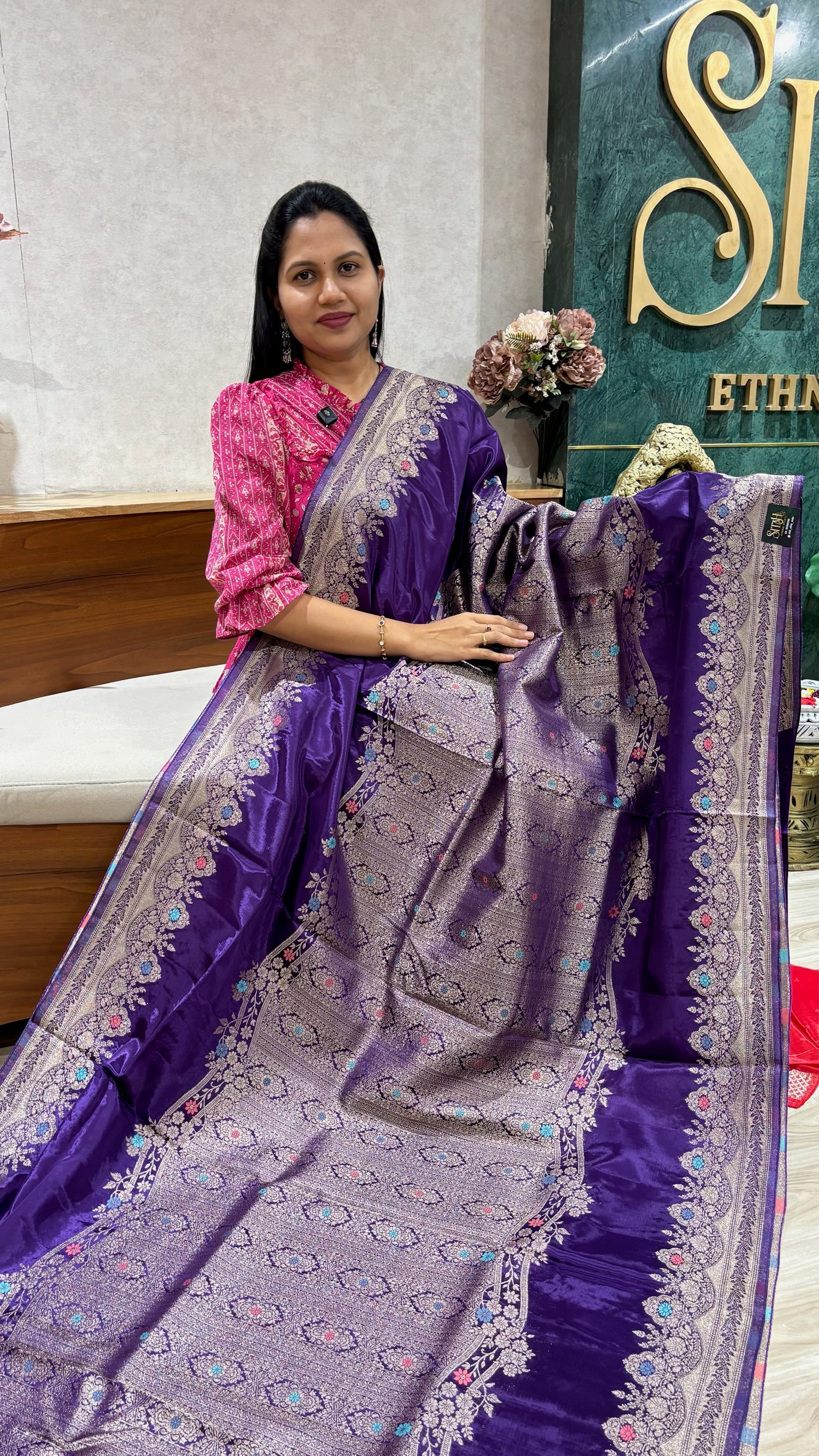 Ho crepe silk purple