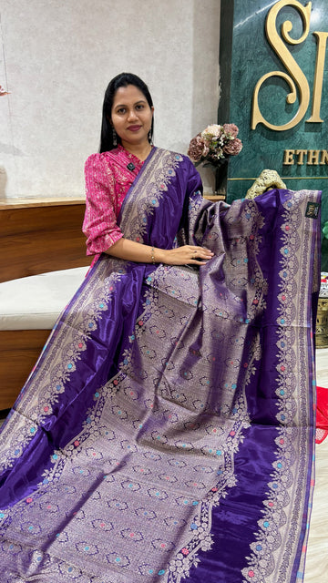 Ho crepe silk purple