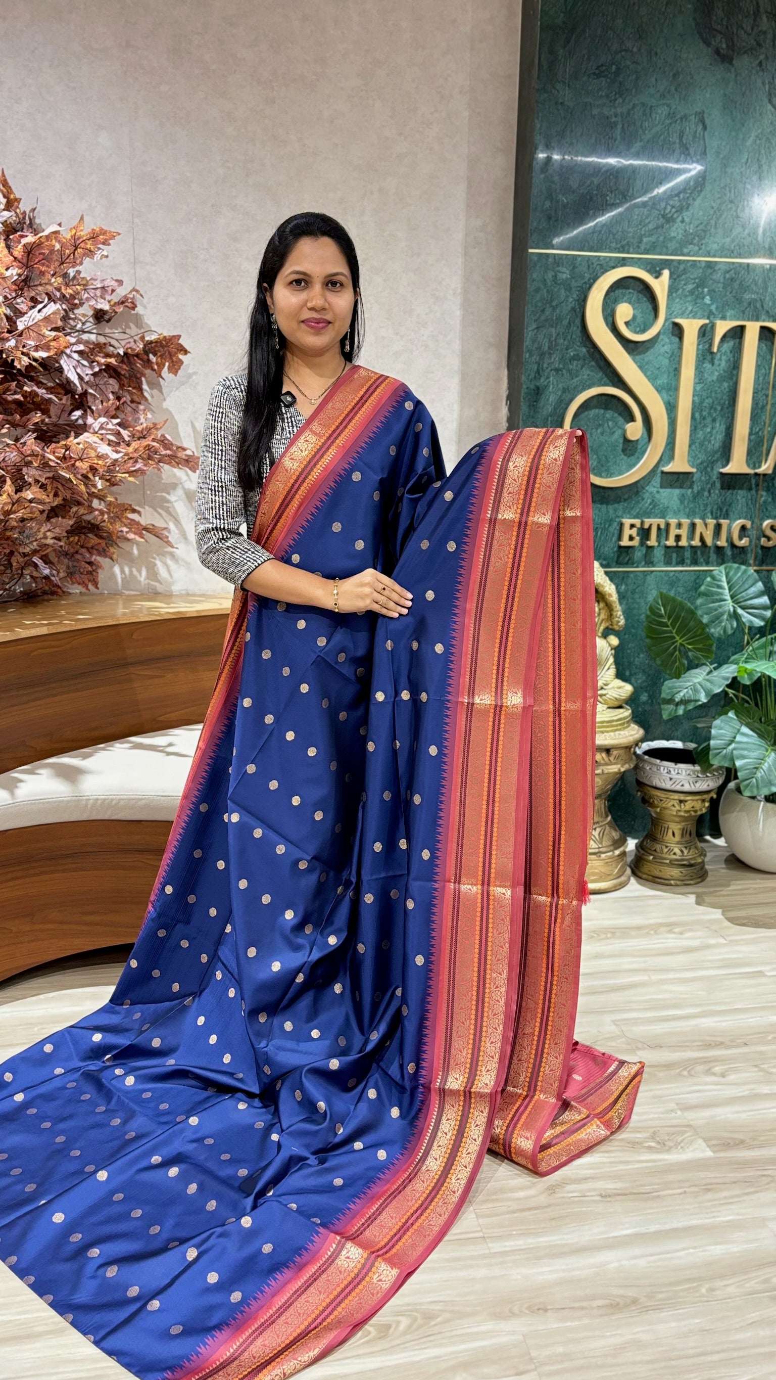 Fancy silk temple border