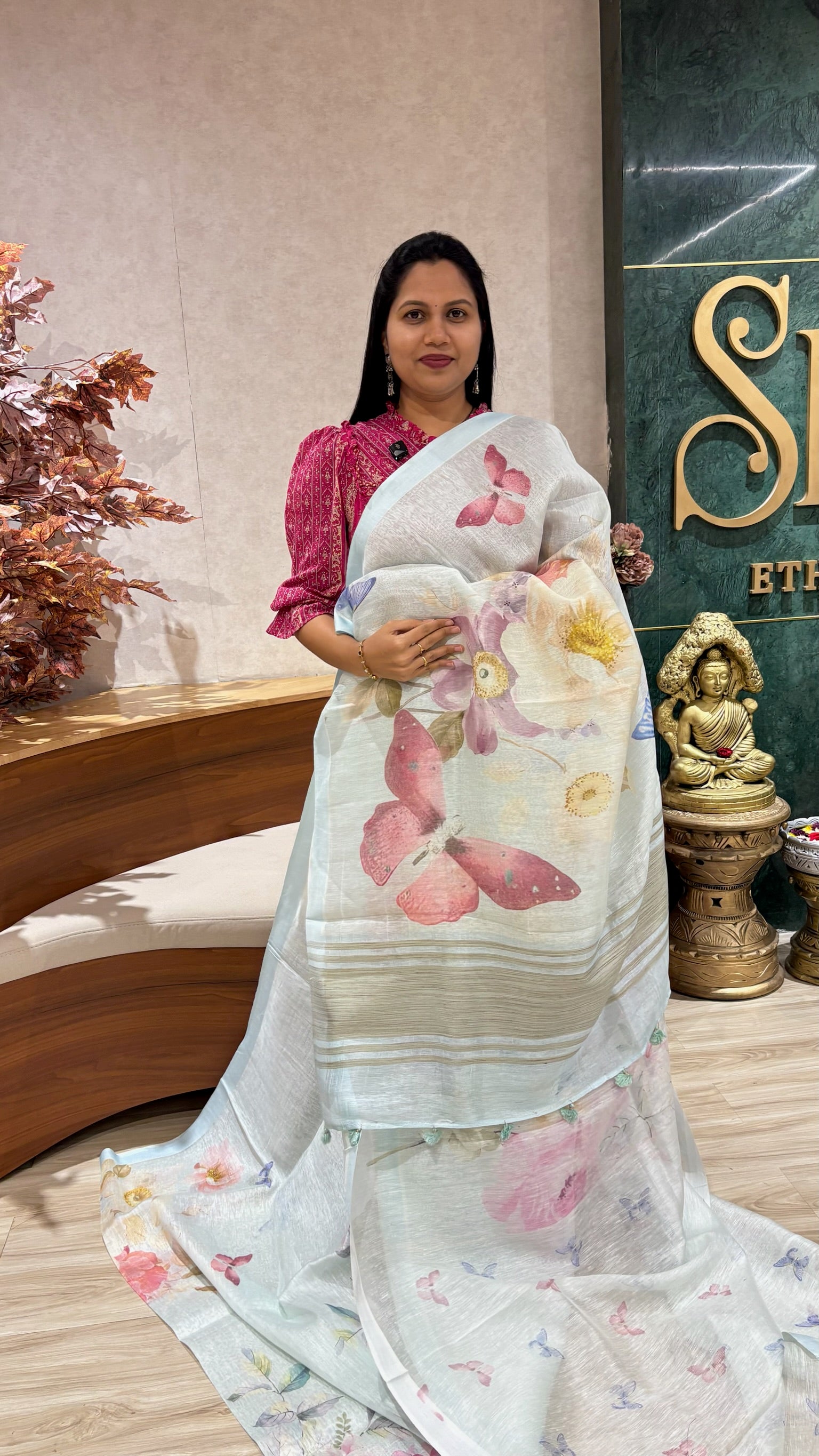 Pure linen digital print