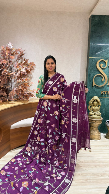 Pure georgette jhamdani