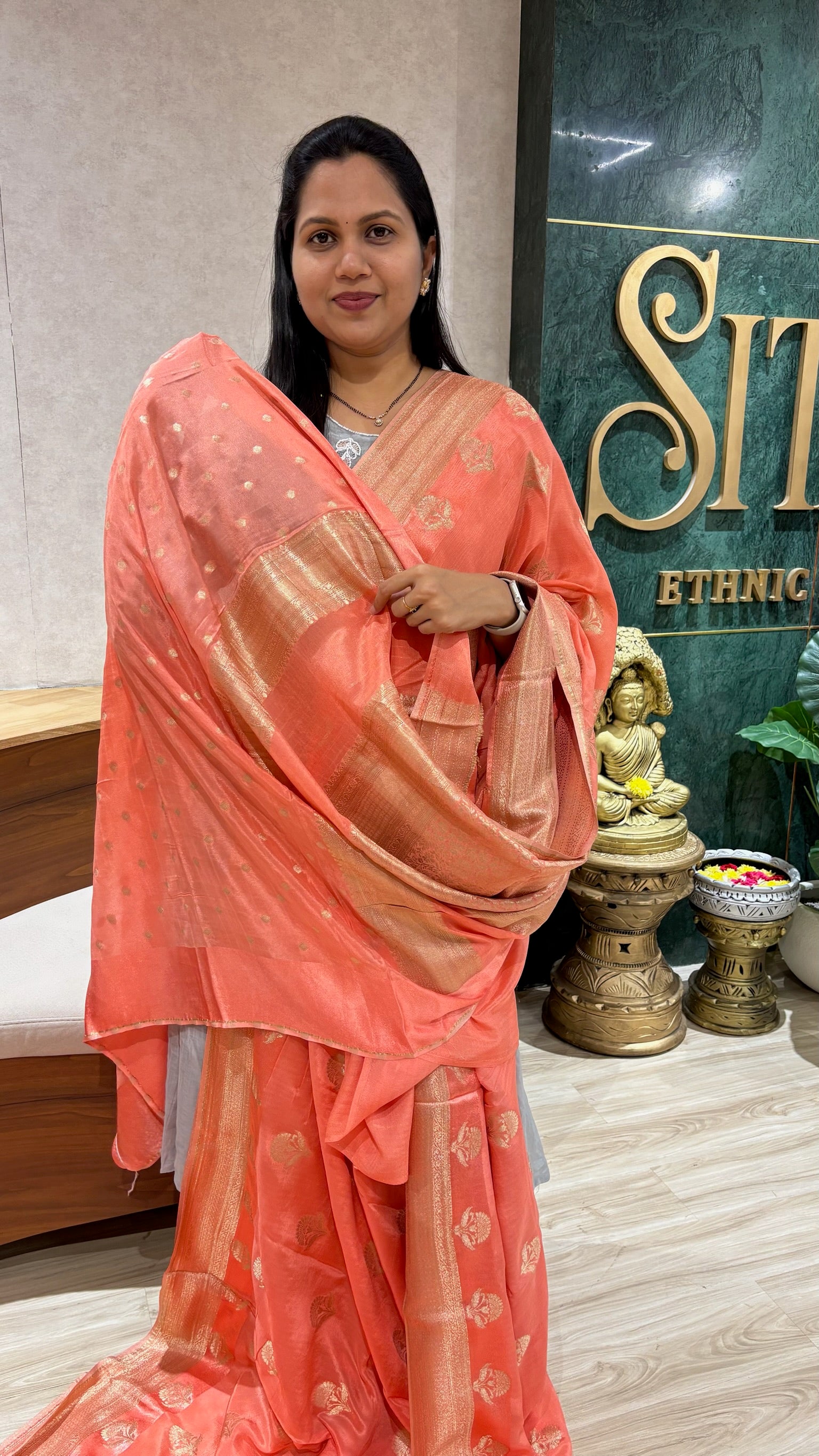 Banaras crepe saree