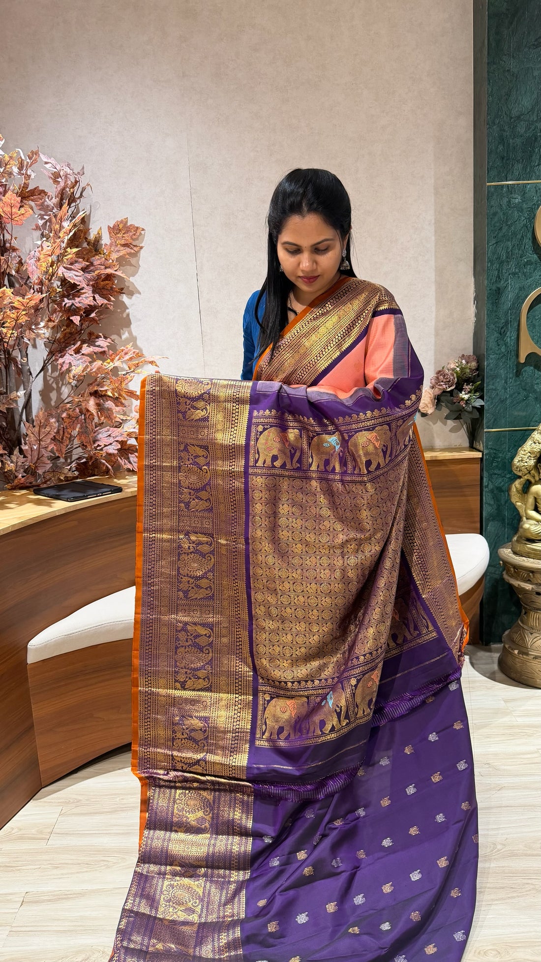 Handloom gadwal pattu
