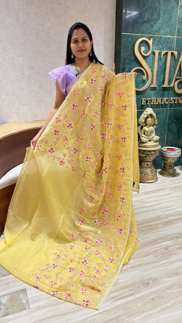 Georgette organza yellow