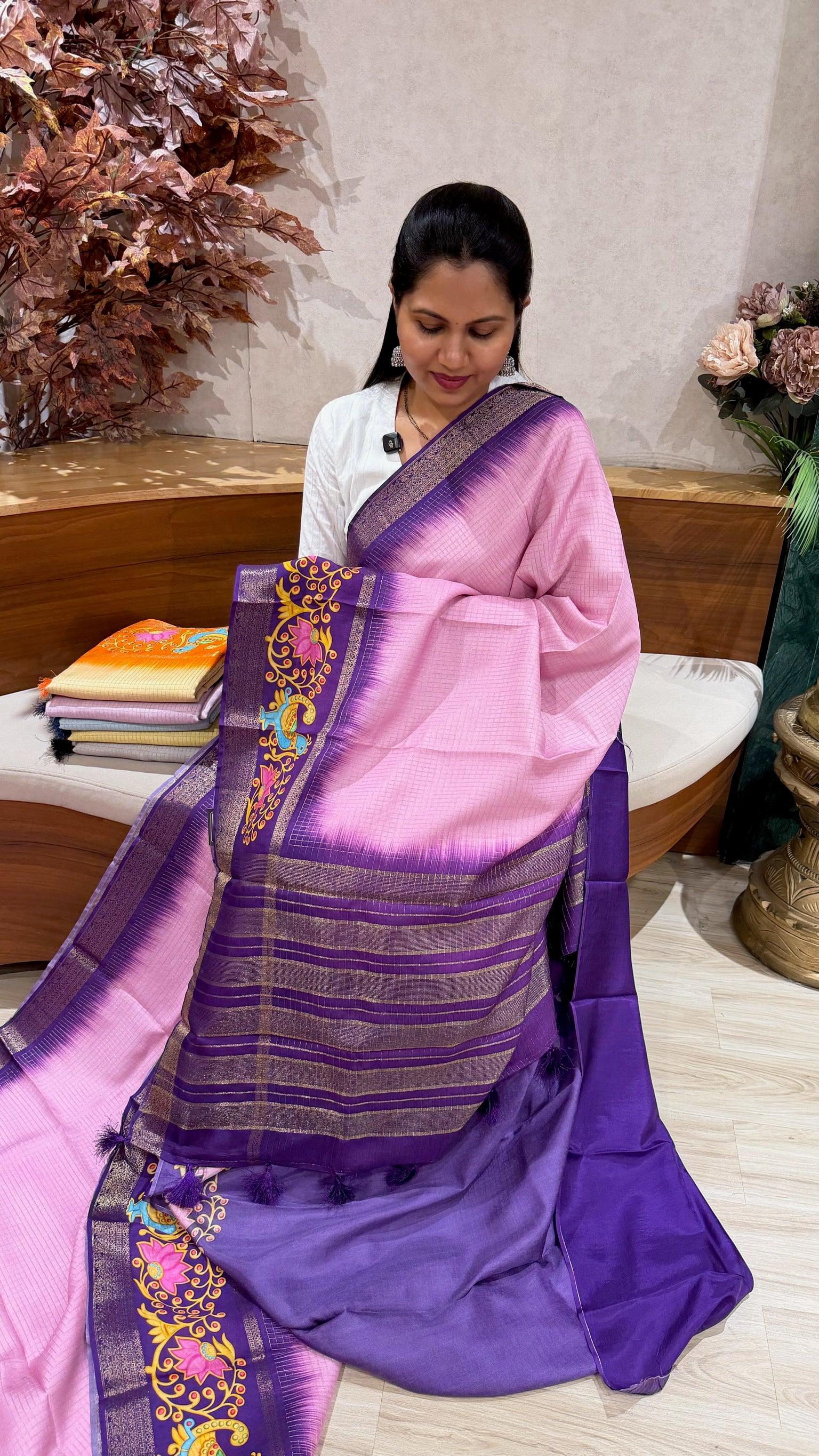 Vintage checks Tanjore print