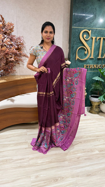Mysore silk embroidery