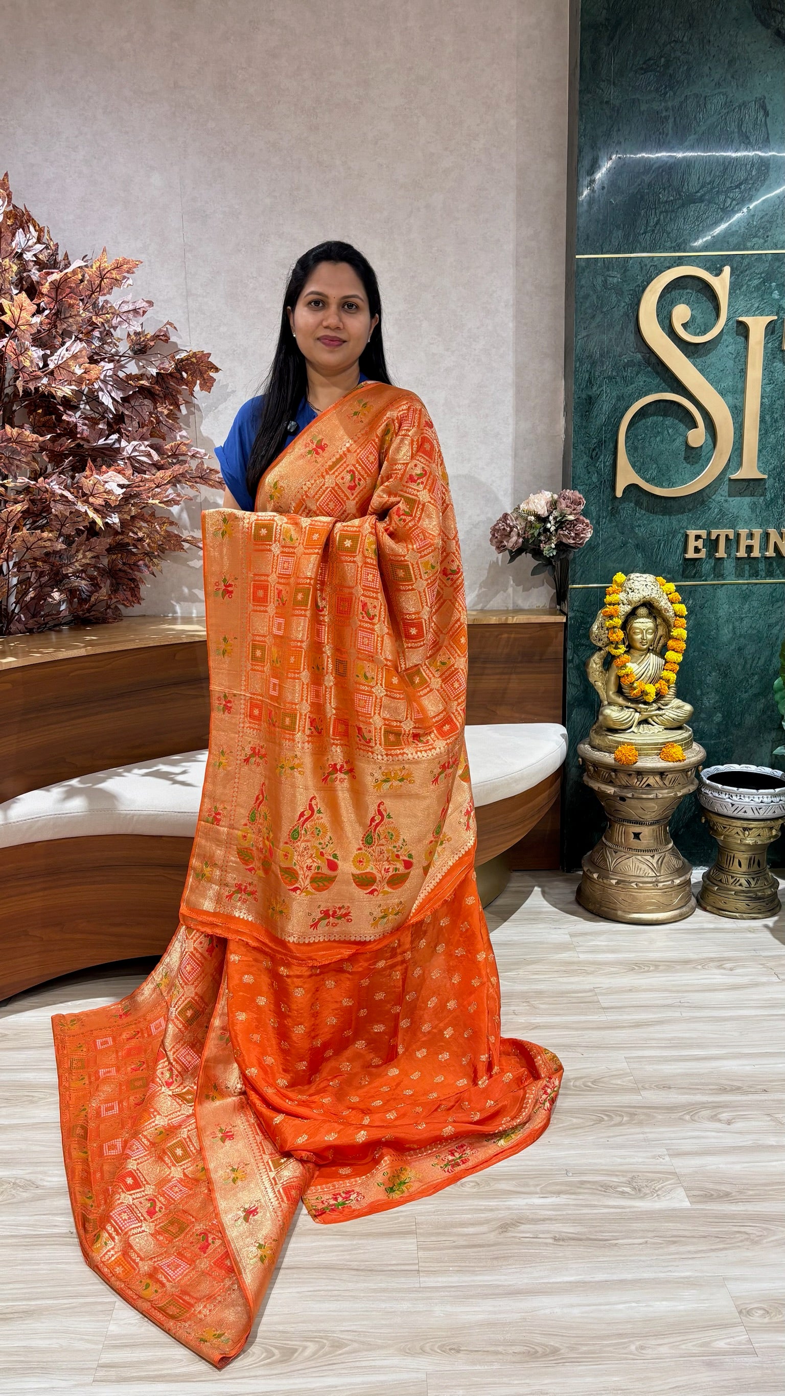 Georgette banaras weaving
