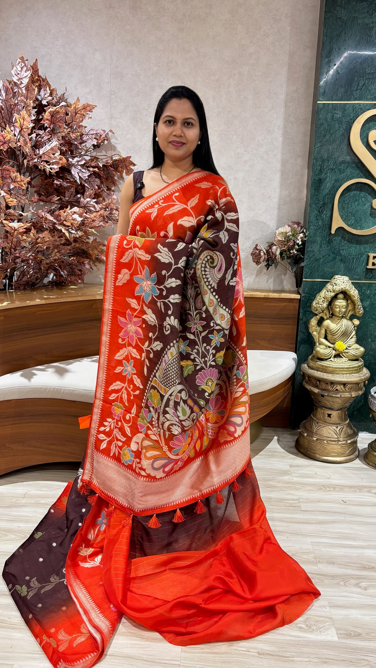 Tussar georgette design 2 creeper