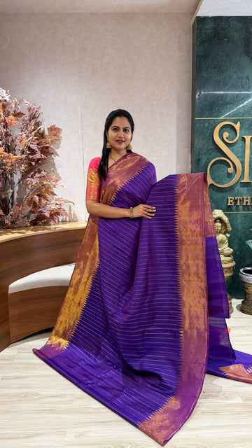Handloom gadwal tissue border
