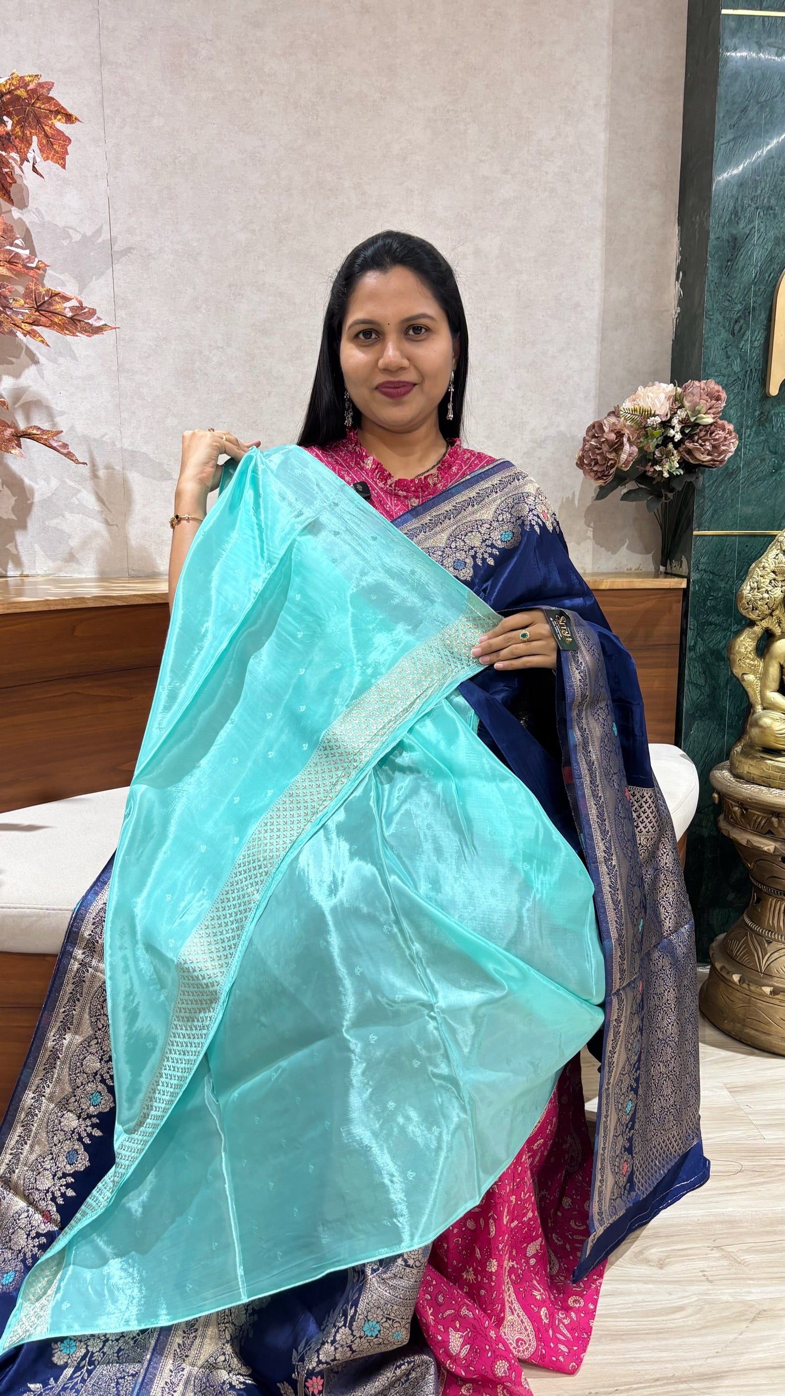 Ho crepe silk blue