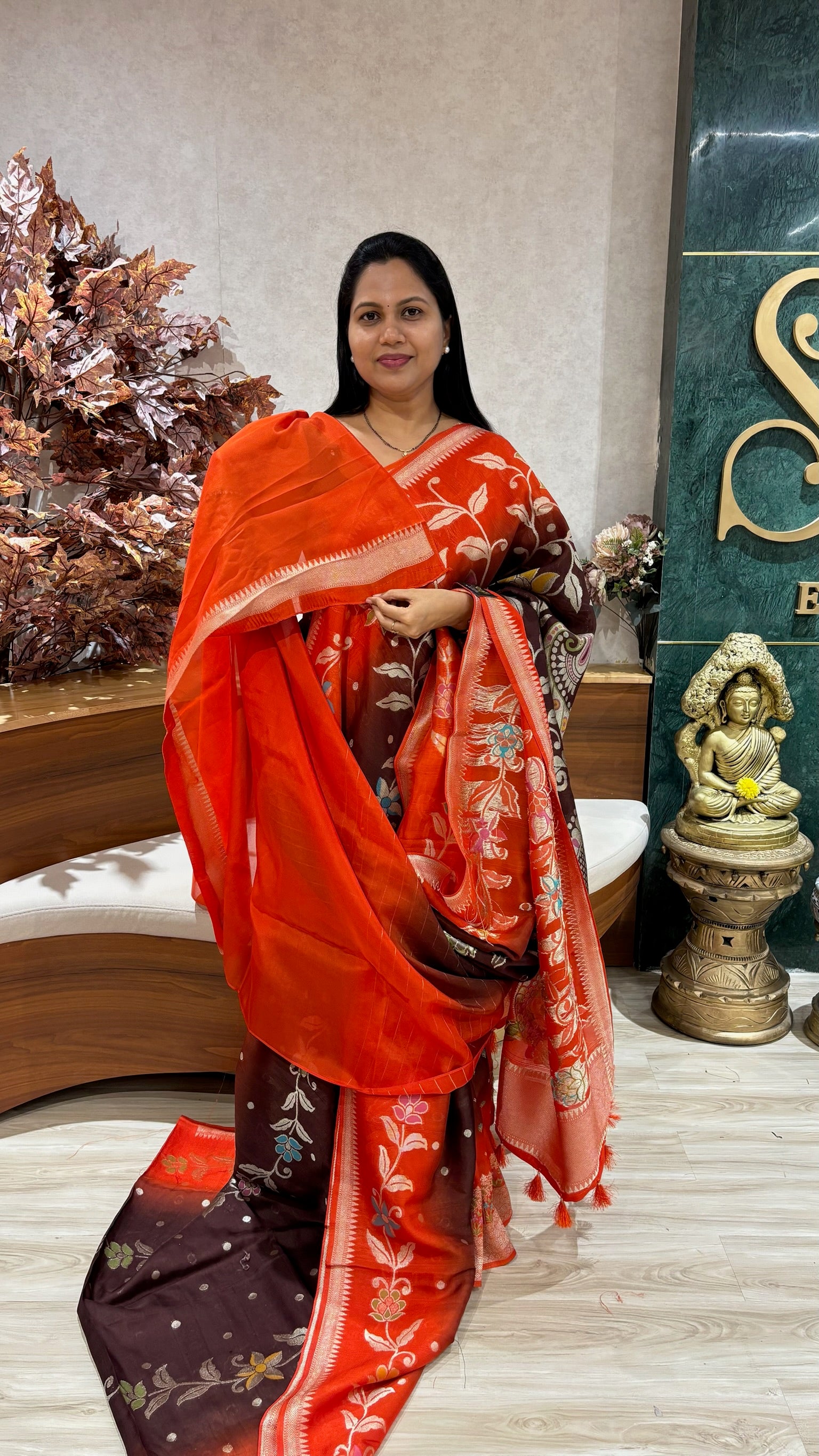 Tussar georgette design 2 creeper