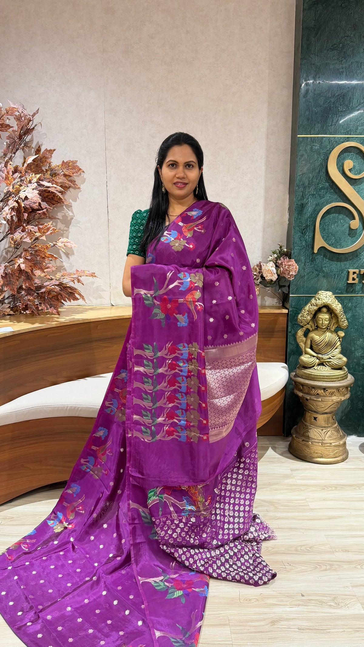 Paper silk saree sale