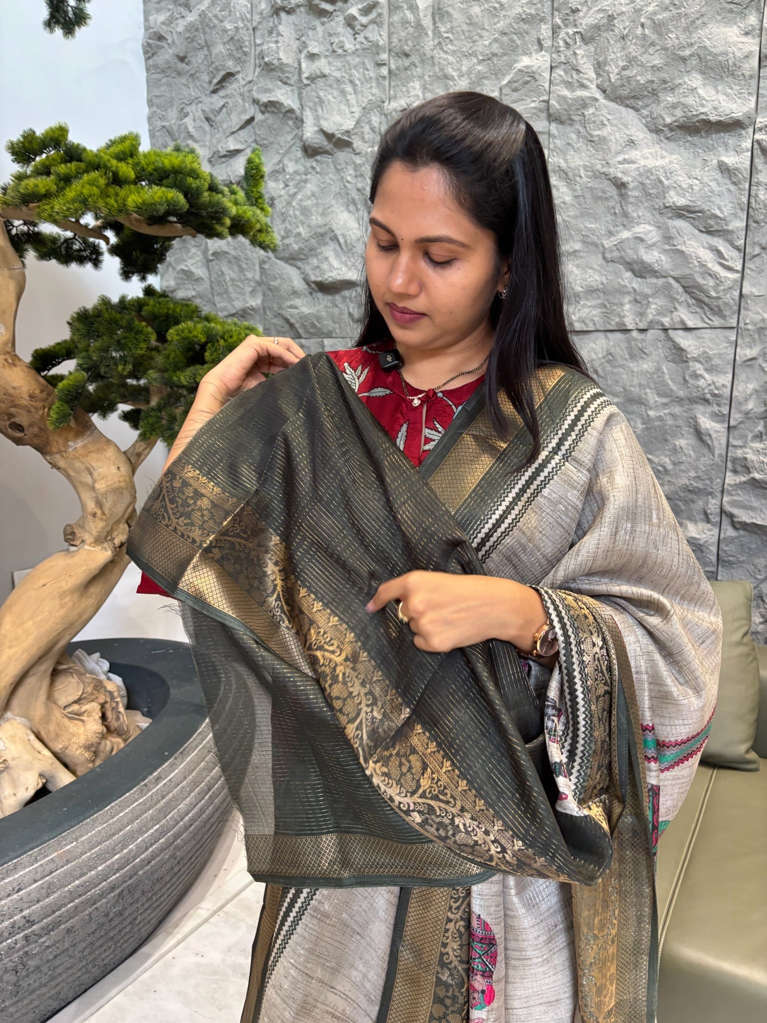 Fancy saree green