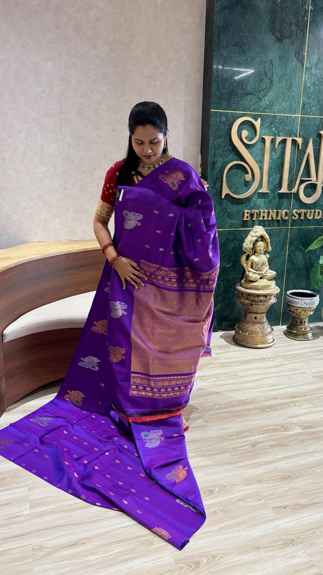 Handloom gadwal purple
