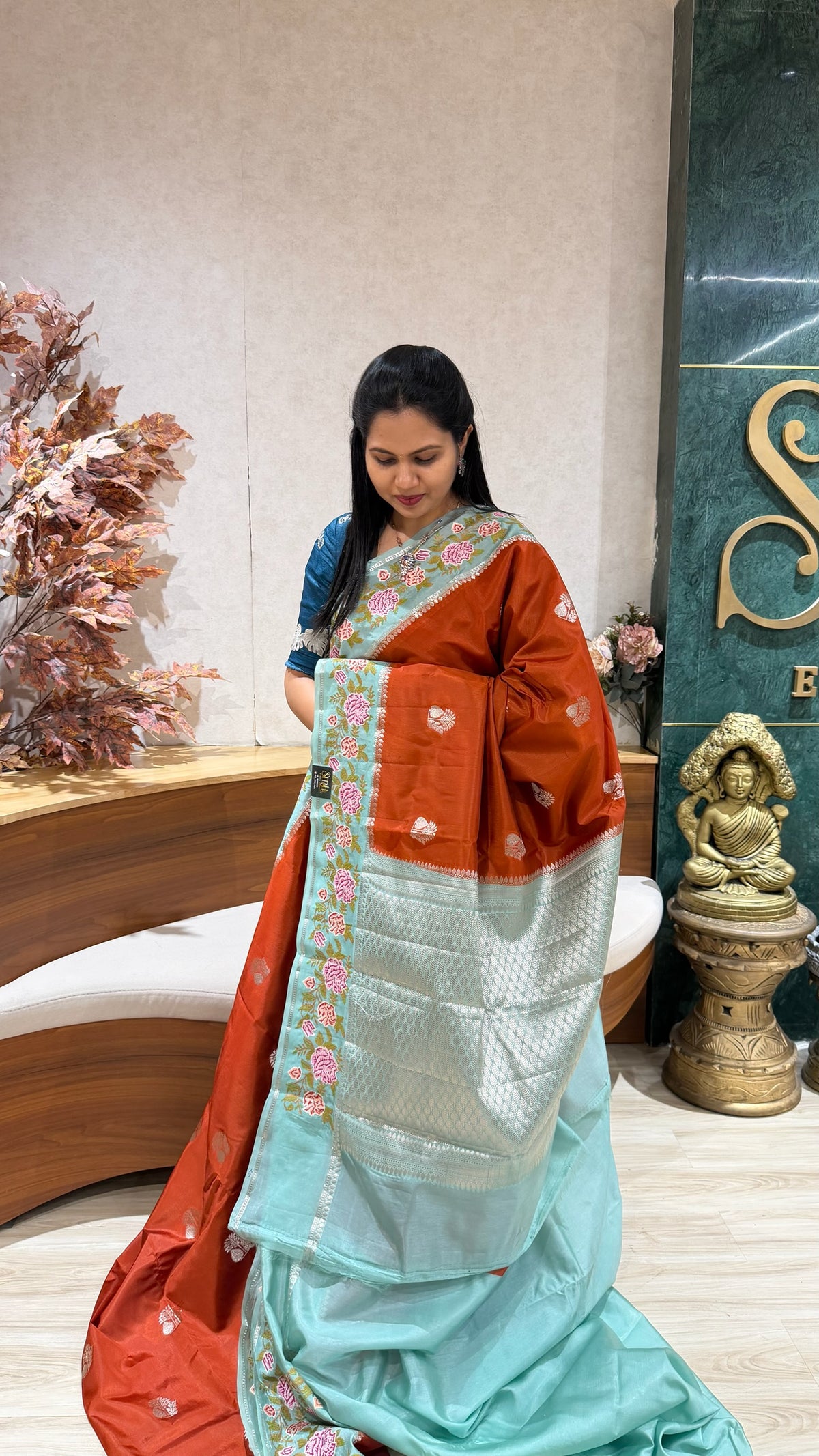 Mango silk embroidery