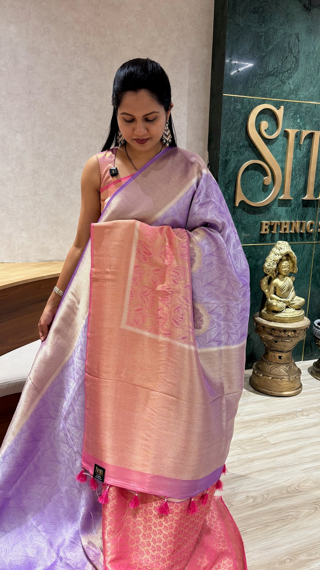 Tissue georgette tulip design