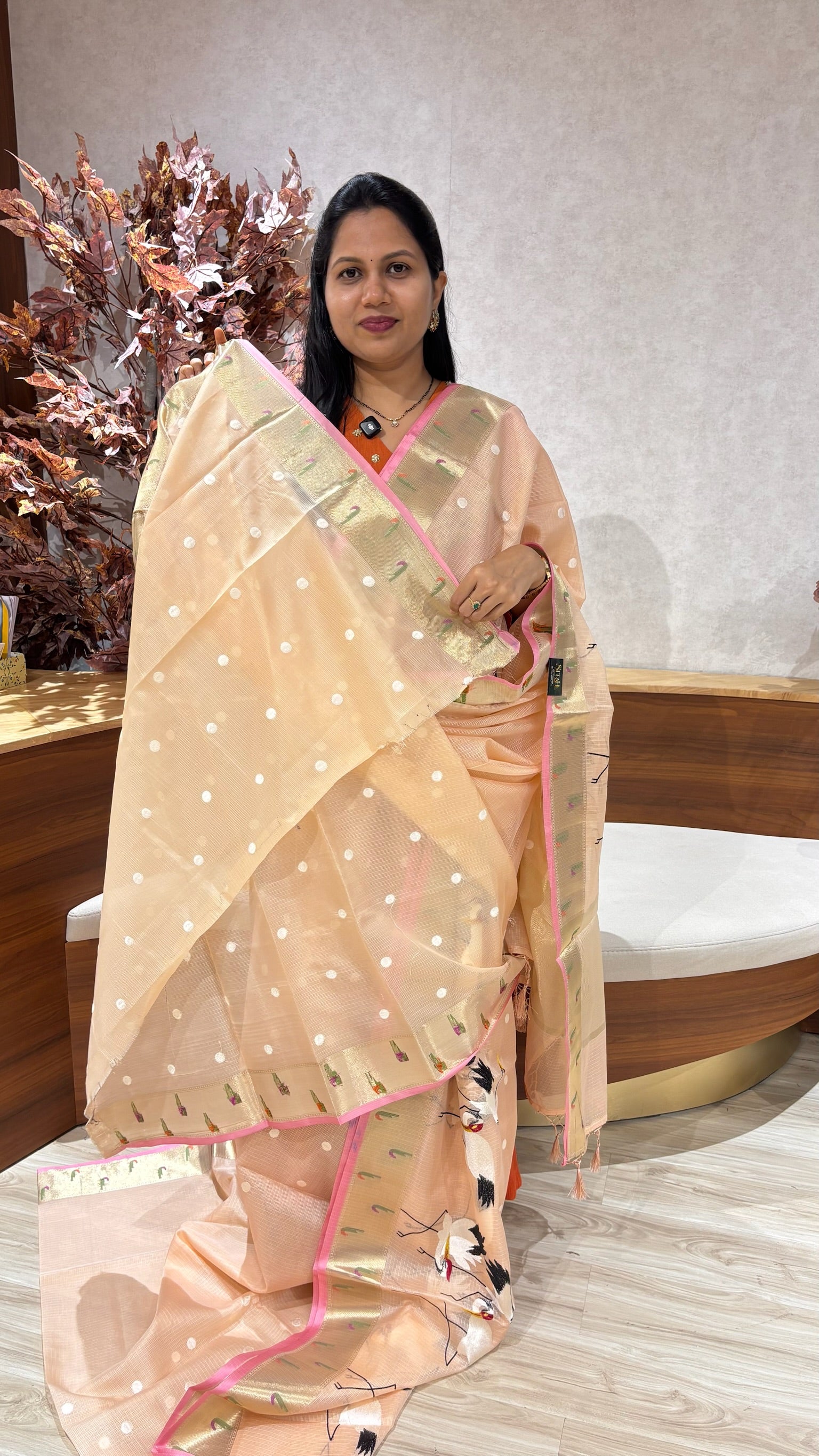 Silk kota embroidery