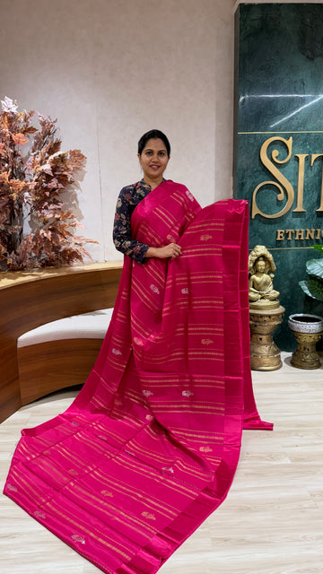 Fancy tussar rani pink