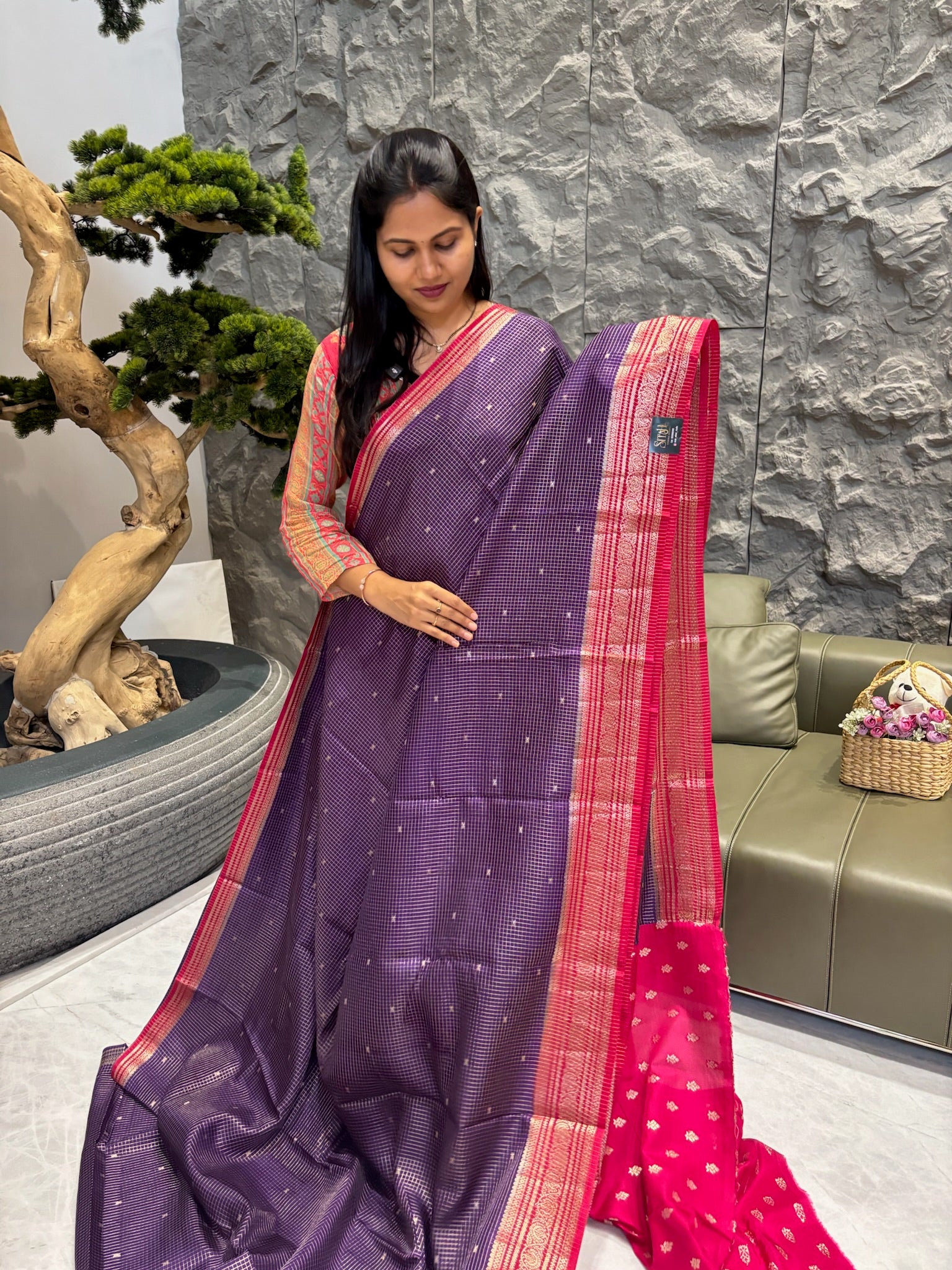Mysore silk purple