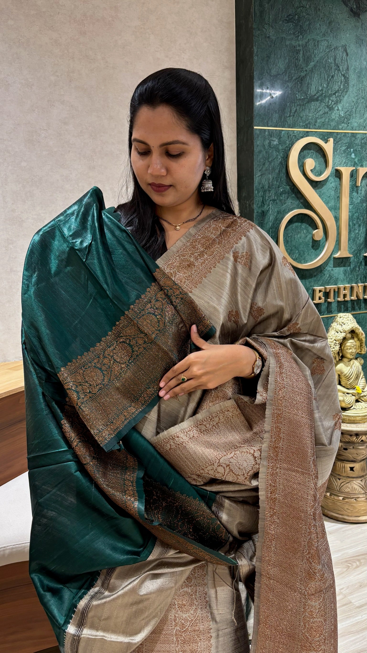 Handloom raw silk saree