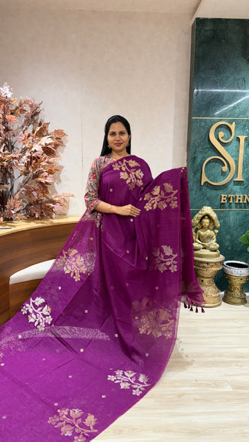 Linen saree