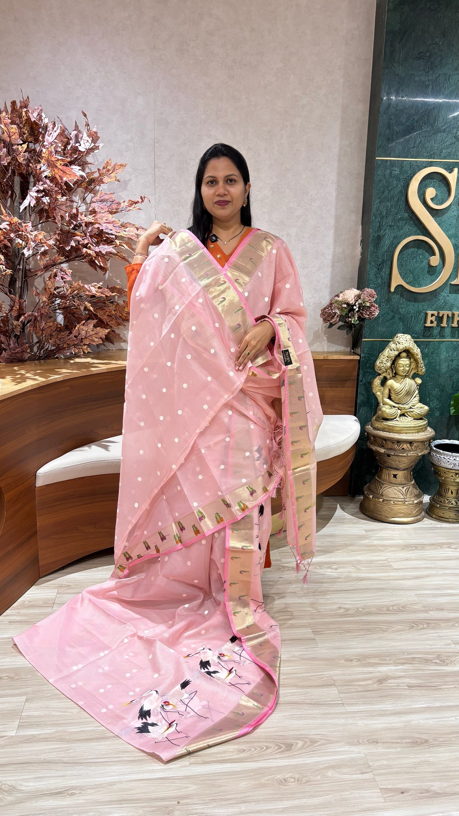 Silk kota embroidery