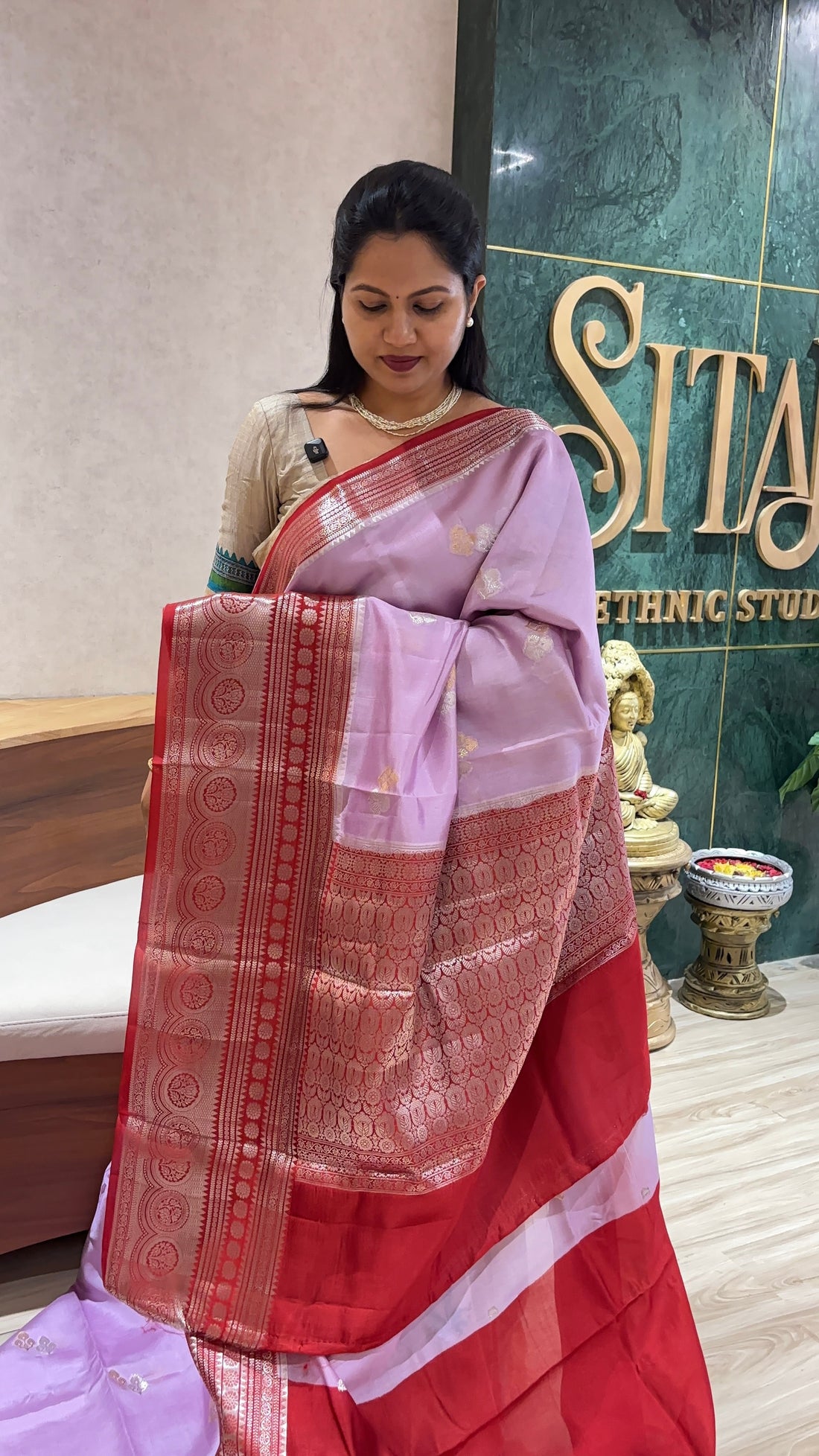 Chanderi mango pattu