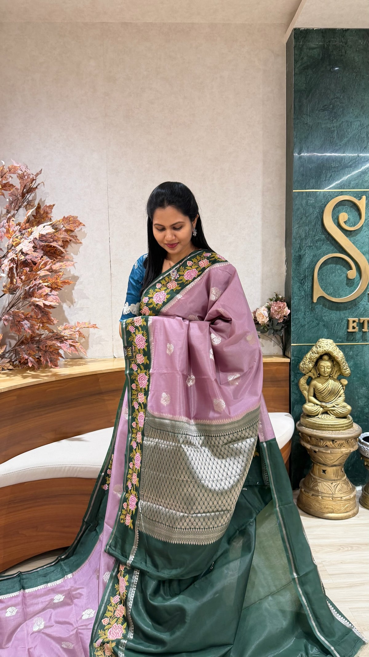Mango silk embroidery