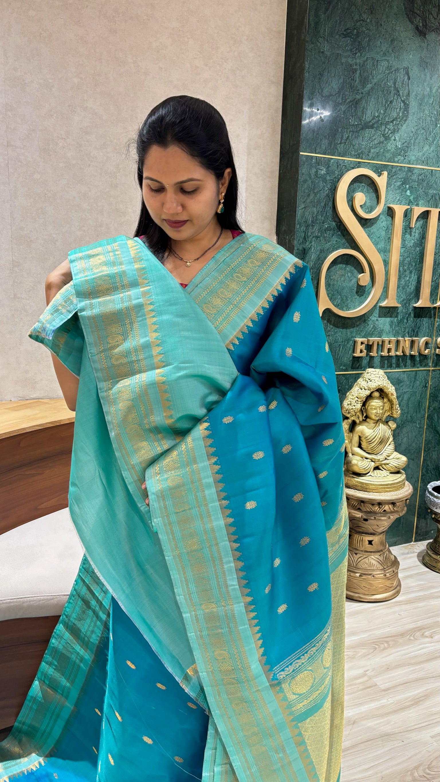 Handloom gadwal pattu