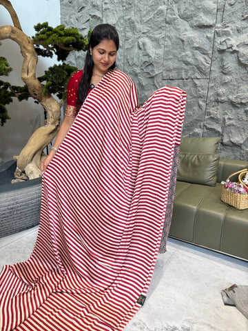 Ajrakh satin magenta pink