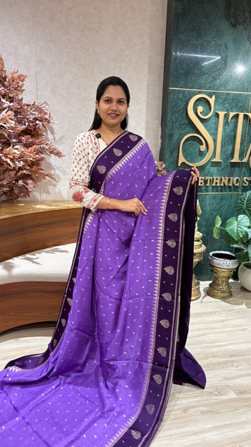 Georgette jhamdhani pallu
